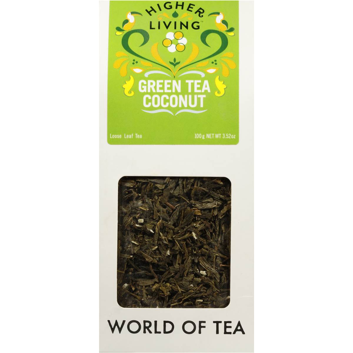 Higher Living Loose Leaf Green Tea Coconut 100g Woolworths