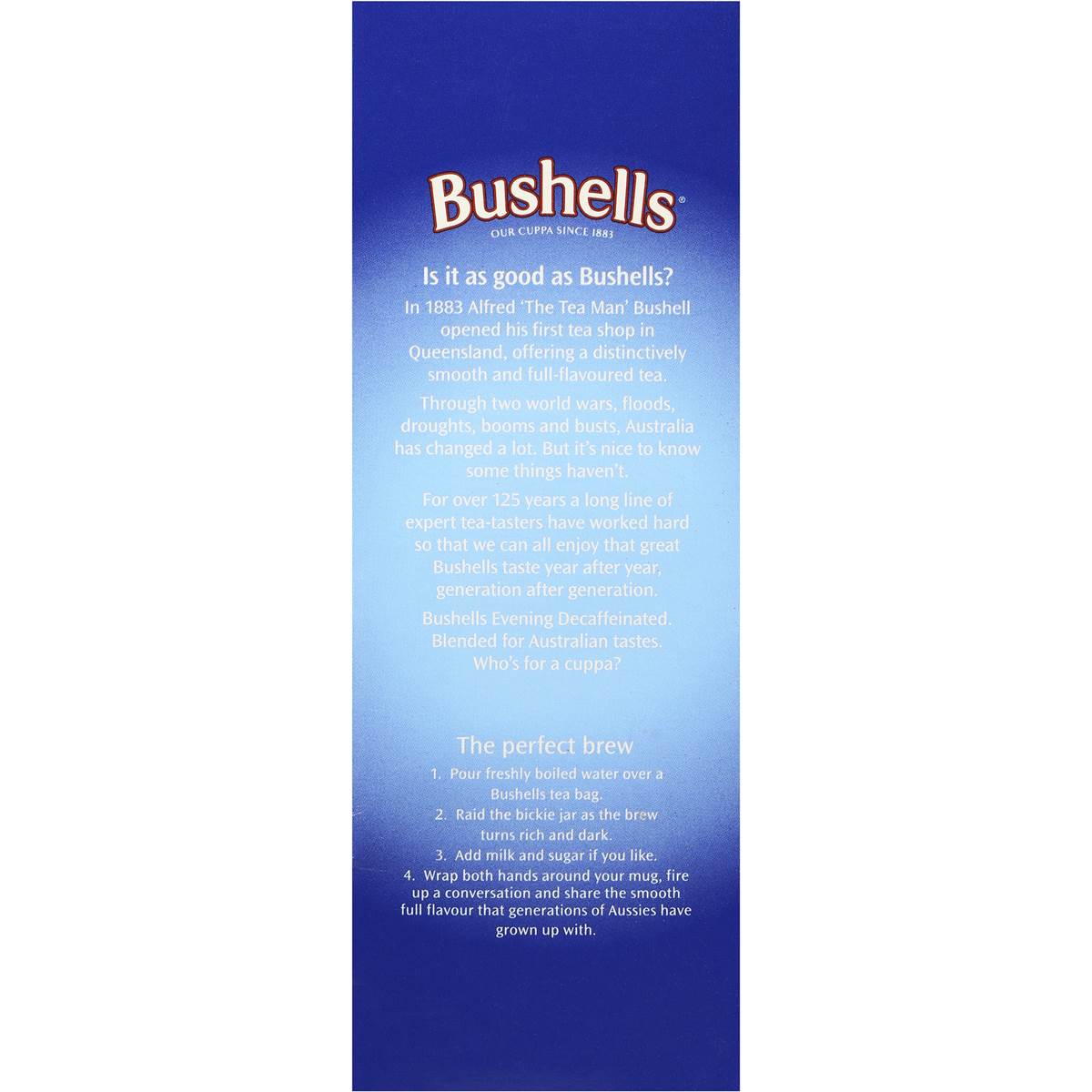 Bushells Black Tea Evening Decaffeinated 100 Pack Woolworths