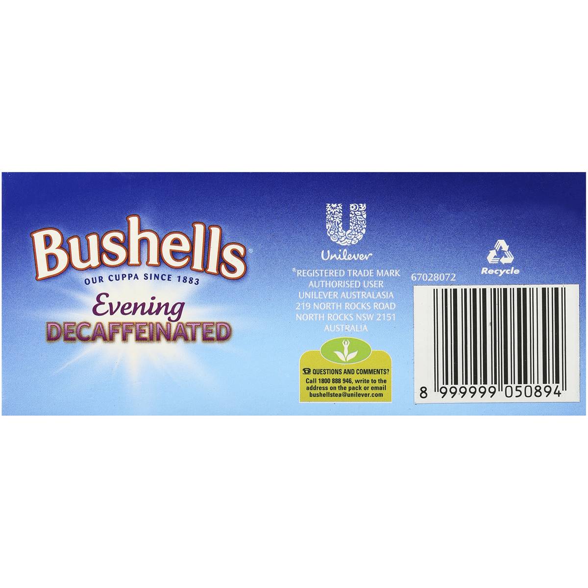 Bushells Black Tea Evening Decaffeinated 100 Pack Woolworths