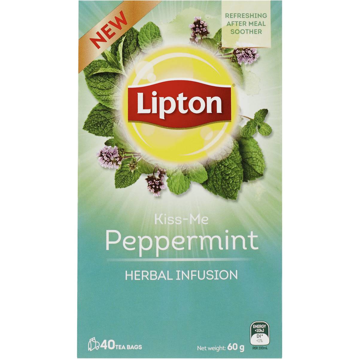 Lipton Herbal Tea Kiss Me Peppermint 40pk Woolworths