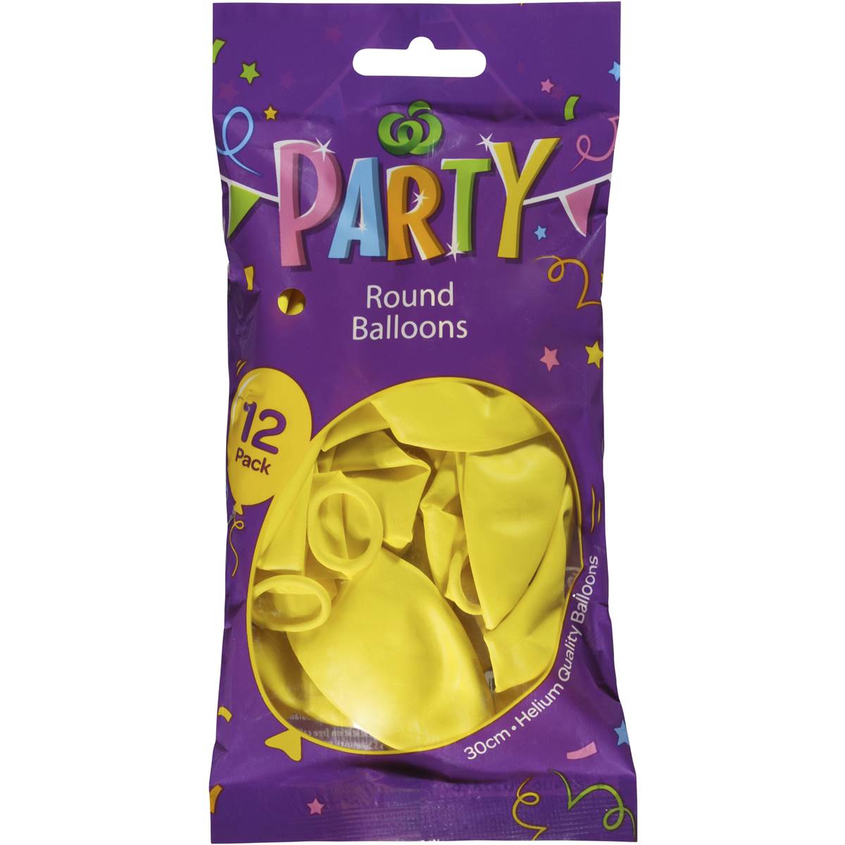 Woolworths Balloons Round Yellow 12 Pack | Woolworths