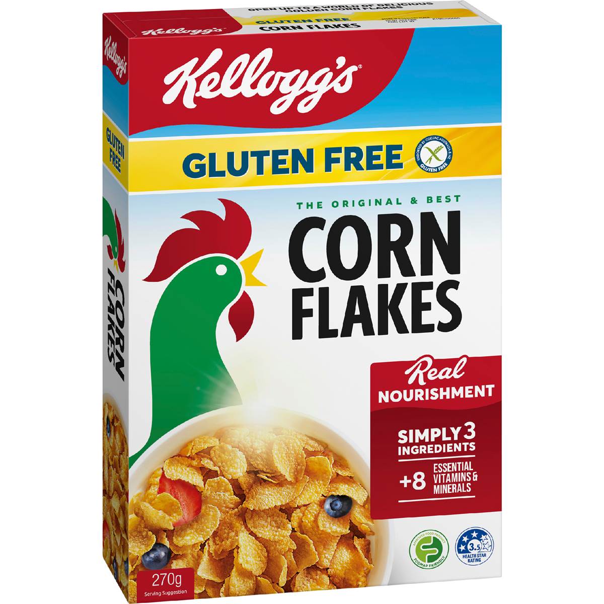 Kellogg s Corn Flakes Gluten Free Breakfast Cereal 270g Woolworths