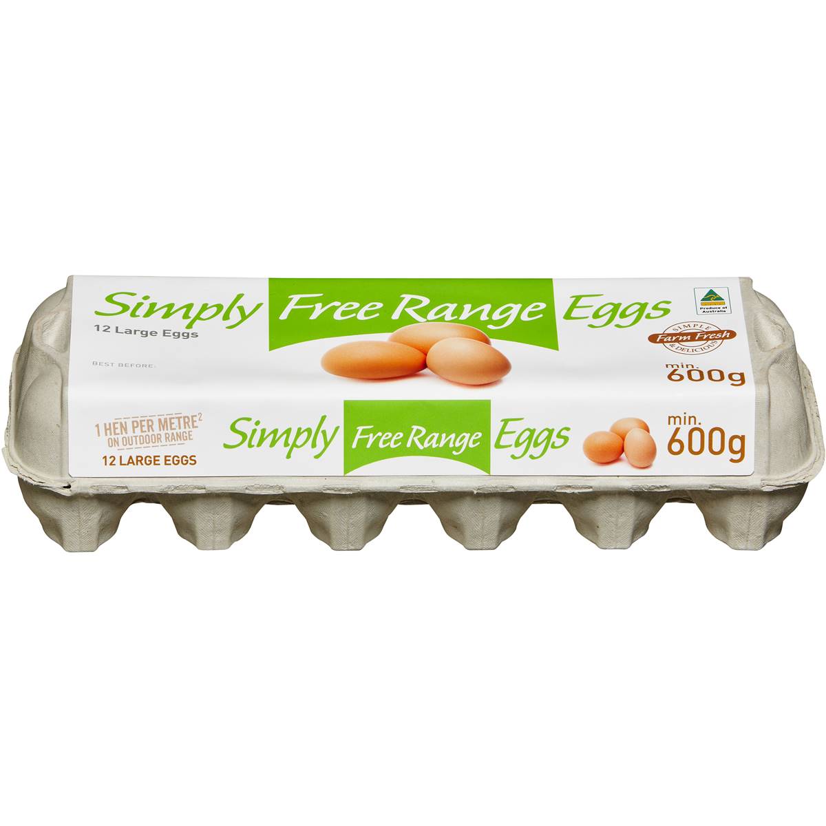 woolworths 12 large free range eggs