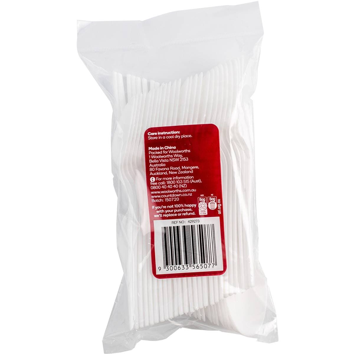 Essentials Plastic Teaspoons 50 Pack Woolworths