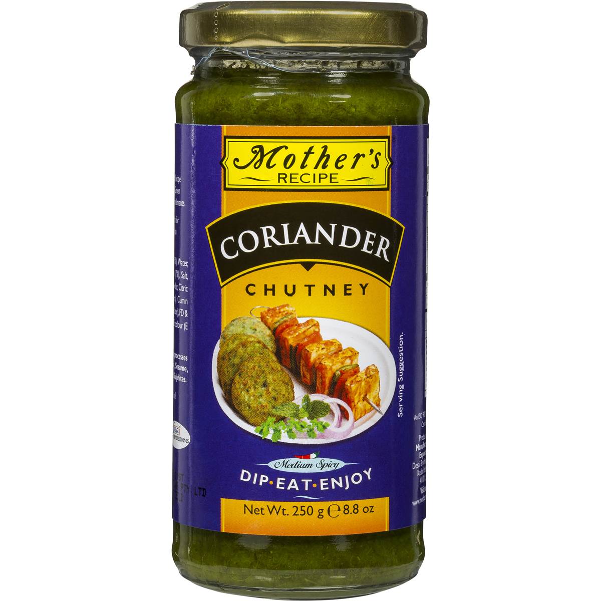 Mother's Recipe Coriander Chutney 250g Woolworths
