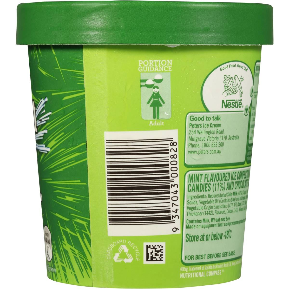 Nestle Ice Cream Peppermint Crisp 470ml tub Woolworths