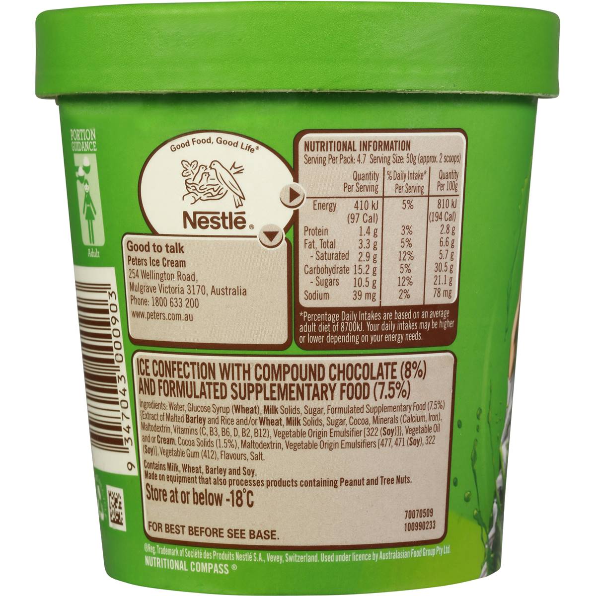 Nestle Milo Ice Cream Tub 470ml Woolworths