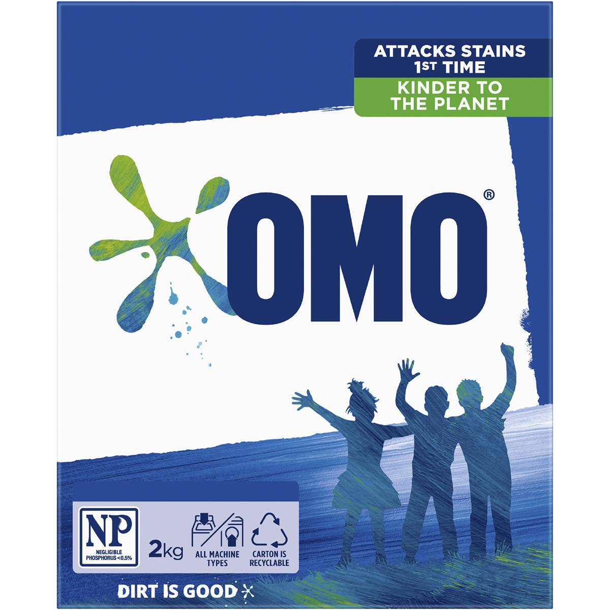 Omo Active Clean F&t Laundry Washing Powder Detergent 2kg Woolworths