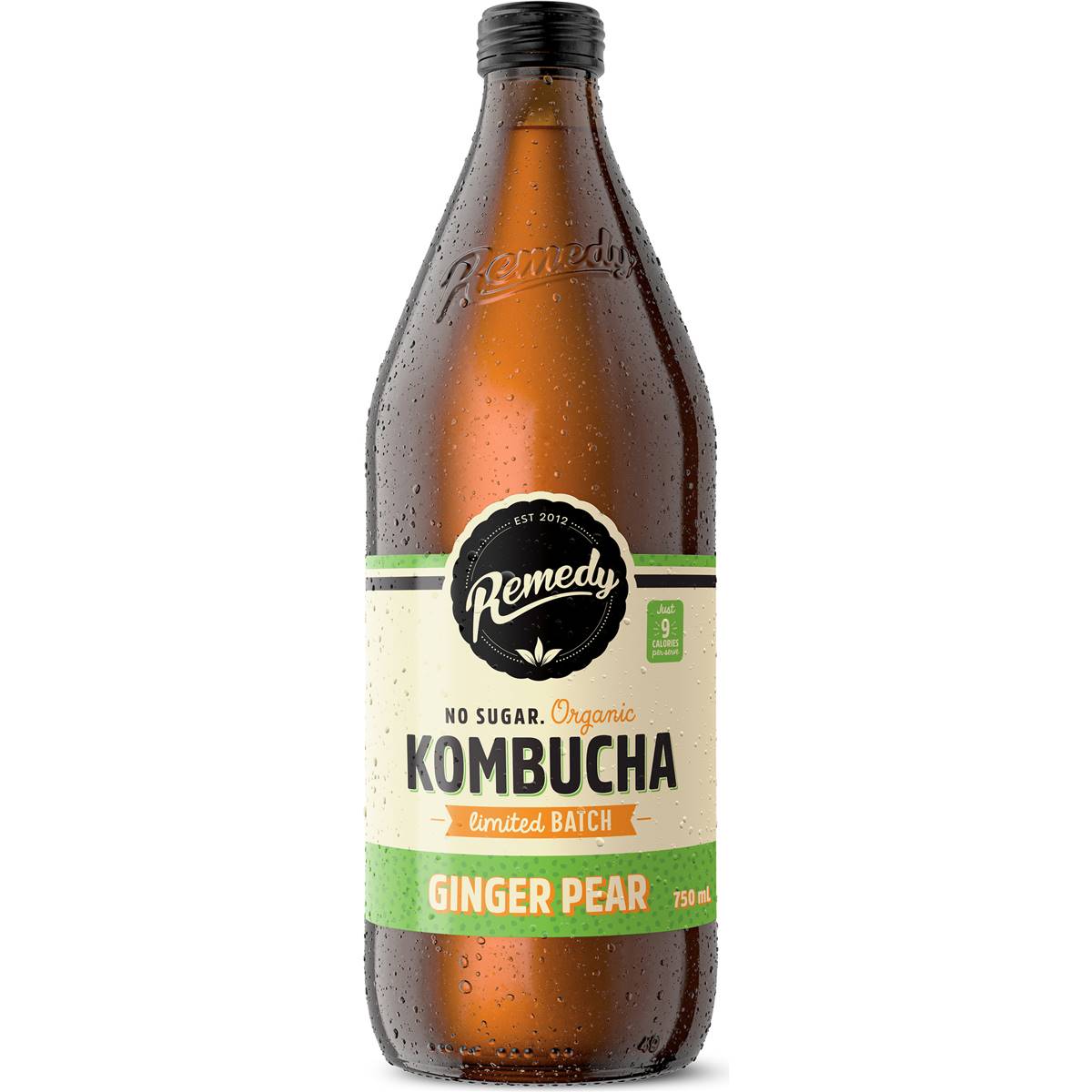 Remedy Organic Kombucha Ginger Pear 750ml Woolworths