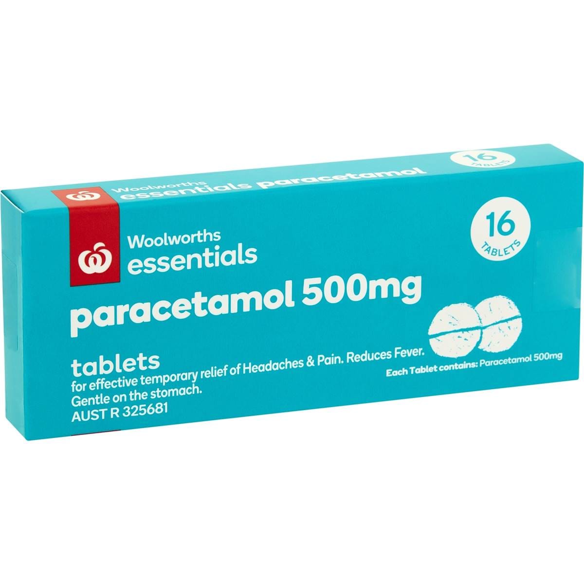Essentials Paracetamol 500mg Tablets 16 pack