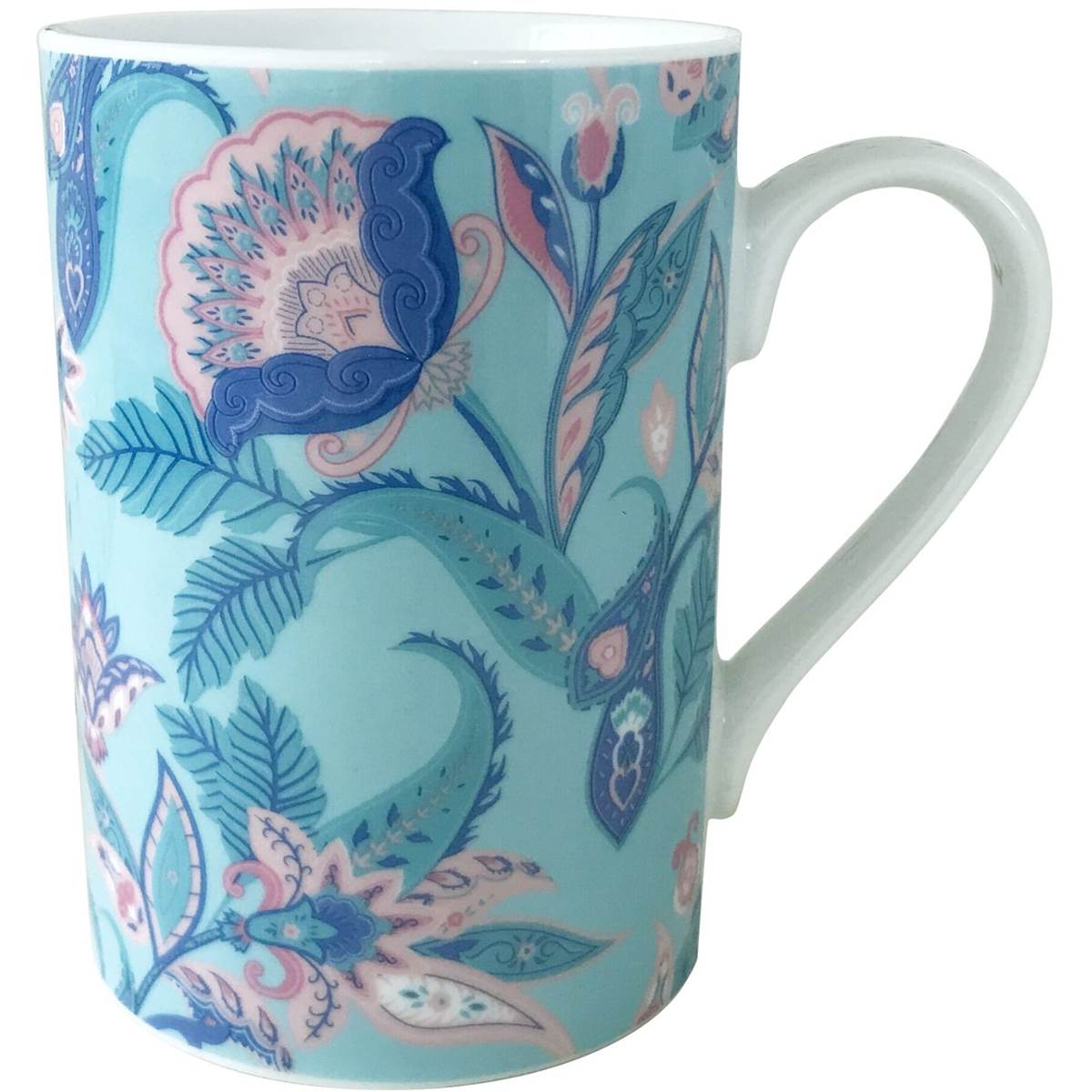 Inspire Mugs Floral Blue 4 Pack Woolworths