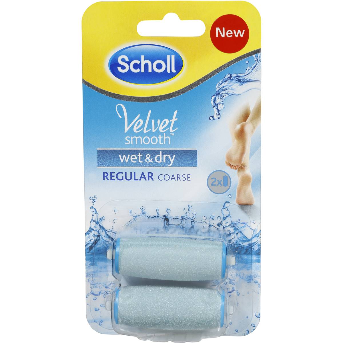 Scholl Velvet Wet & Dry Electric Foot File Refill Head 2pk Woolworths