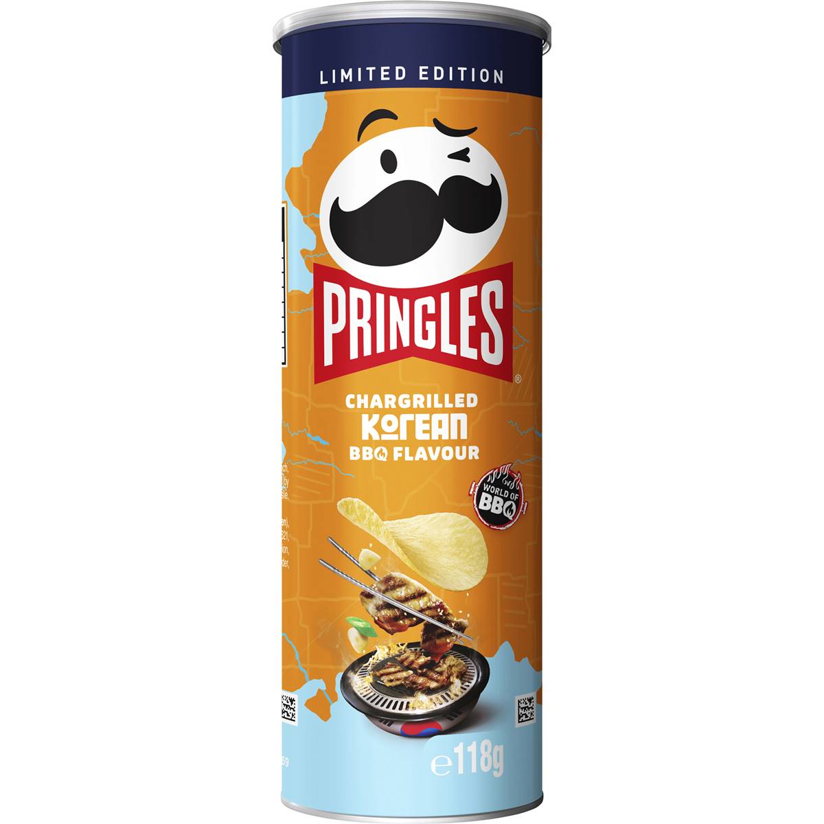 Pringles Chargrilled Korean Bbq Flavour Stacked Potato Chips 118g ...