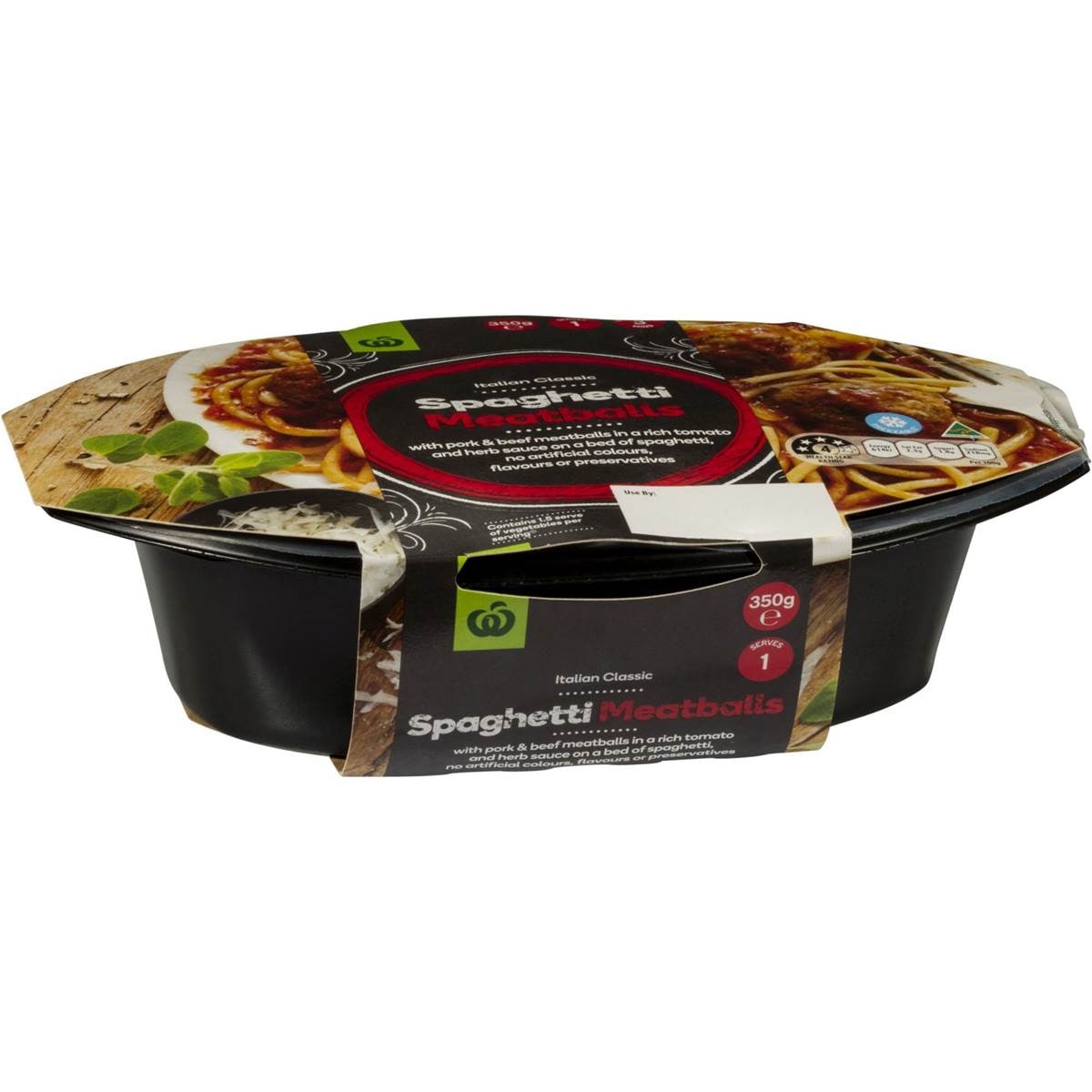 Woolworths Spaghetti & Meatballs Chilled Meal 350g Woolworths