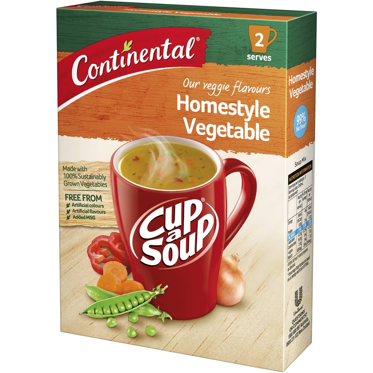 Continental Cup A Soup Homestyle Vegetable 50g Woolworths Continental Cup A Soup Homestyle Vegetable 50g Woolworths