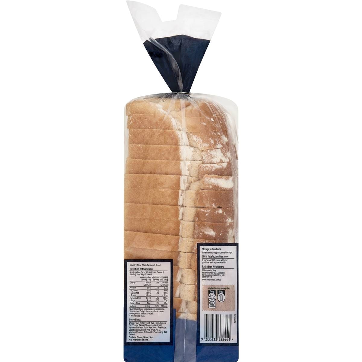Woolworths Country Loaf White 750g Woolworths