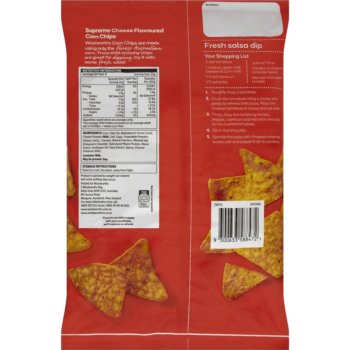 Woolworths Corn Chips Supreme 200g Woolworths
