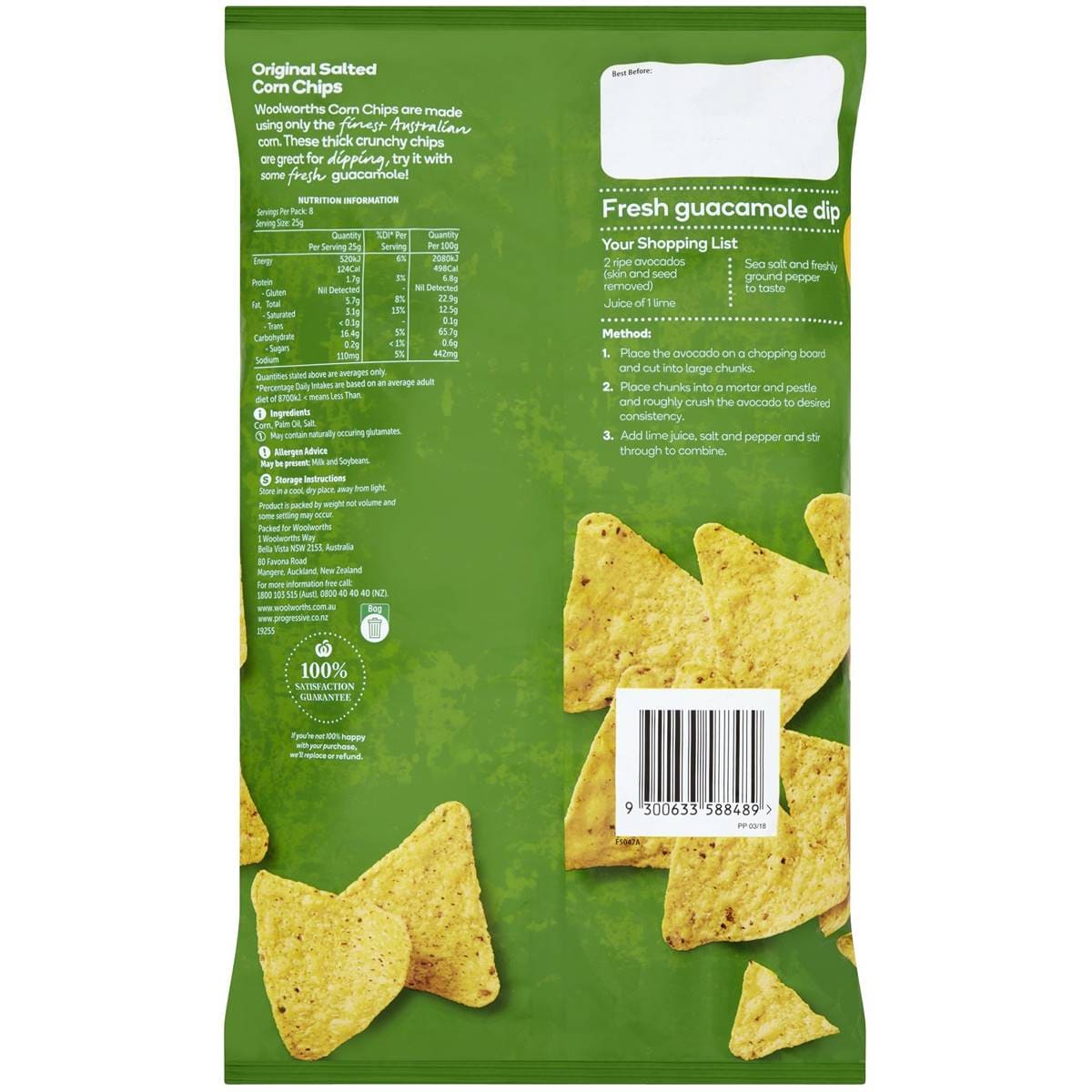 Woolworths Corn Chips Original 200g Woolworths