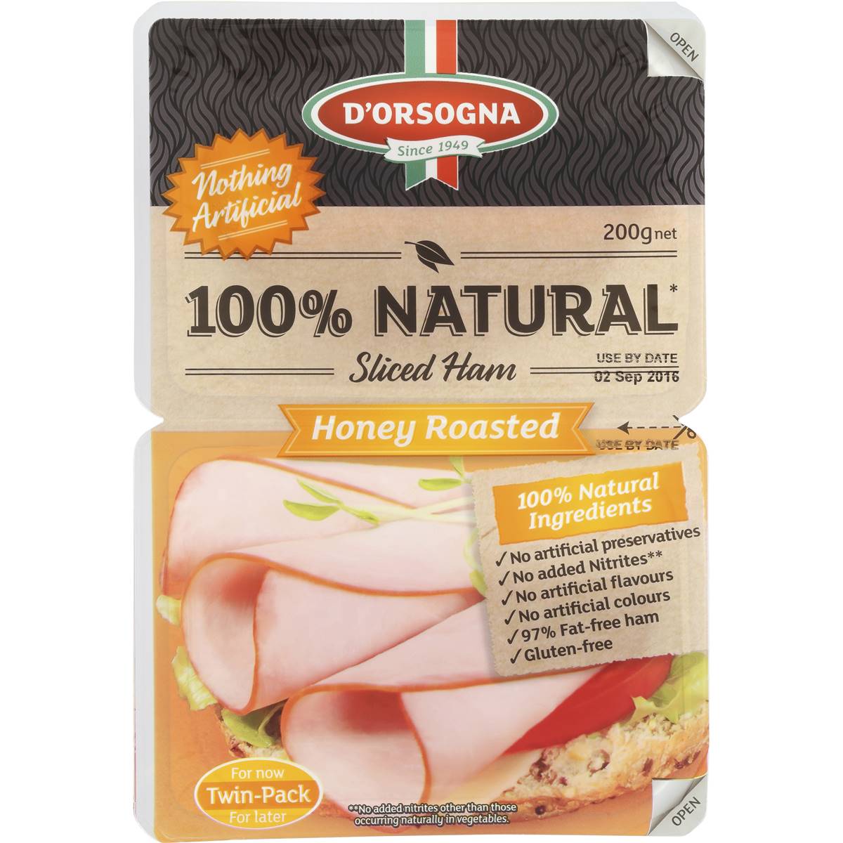 D Orsogna Sliced Ham Honey Roasted Roasted Leg Ham 200g Woolworths