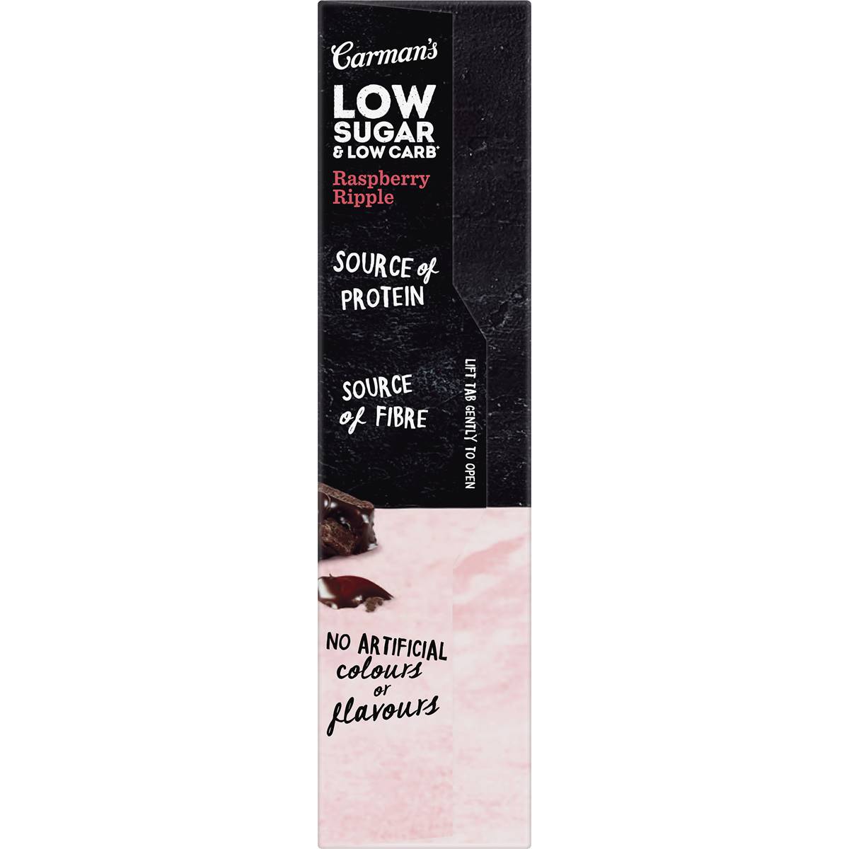 Carman's Low Sugar Low Carb Bar Raspberry Ripple 160g | Woolworths