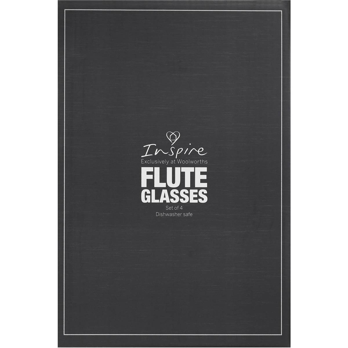Inspire Flute Glasses 4 Pack Woolworths