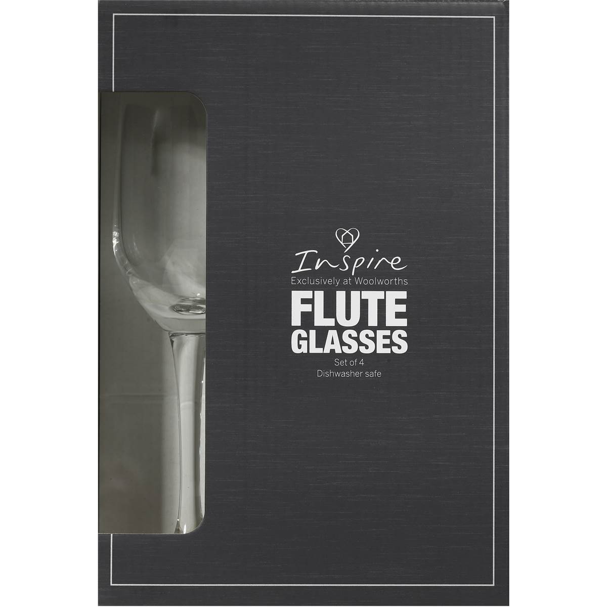Inspire Flute Glasses 4 Pack Woolworths
