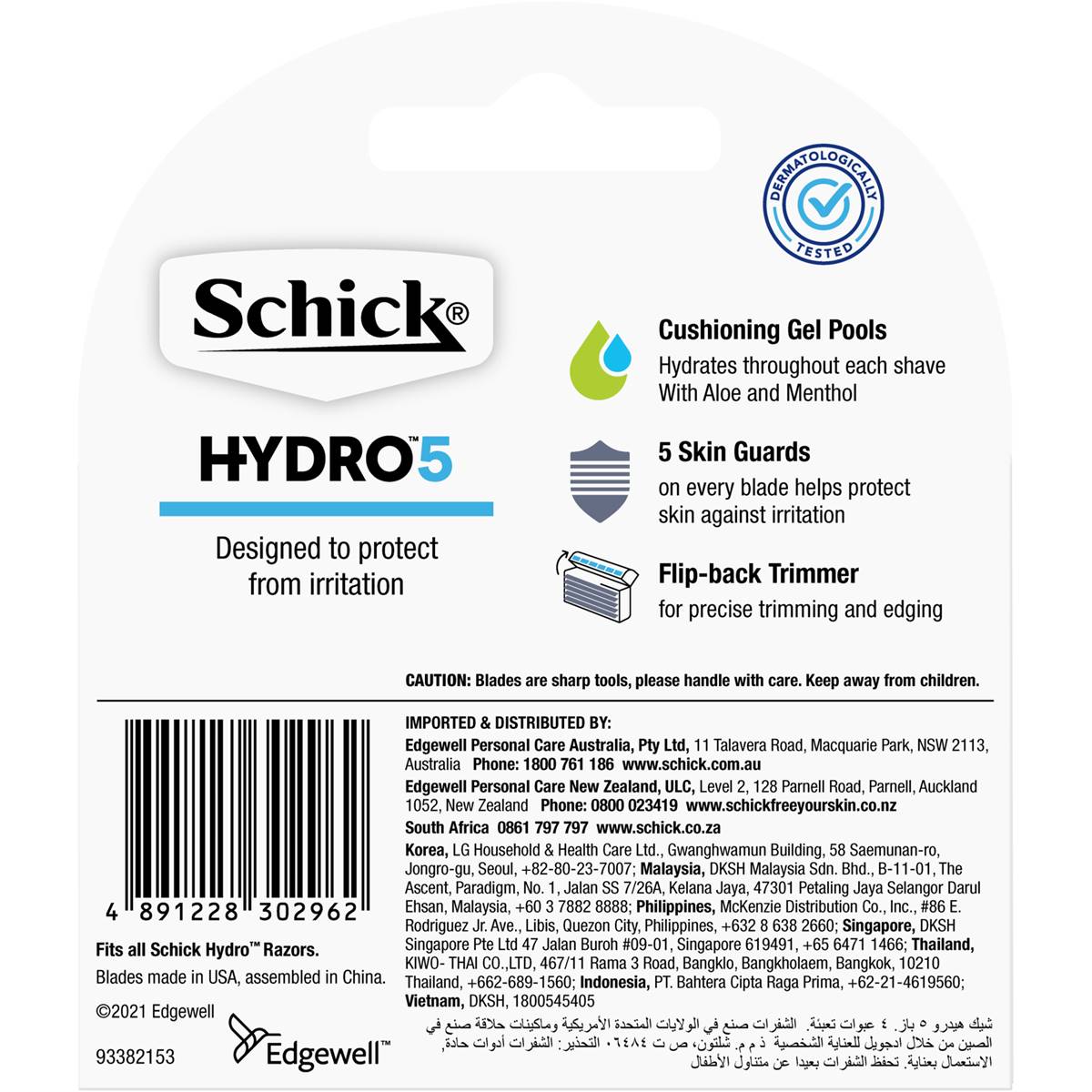 Schick Hydro 5 Razor Refill 4 Pack Woolworths