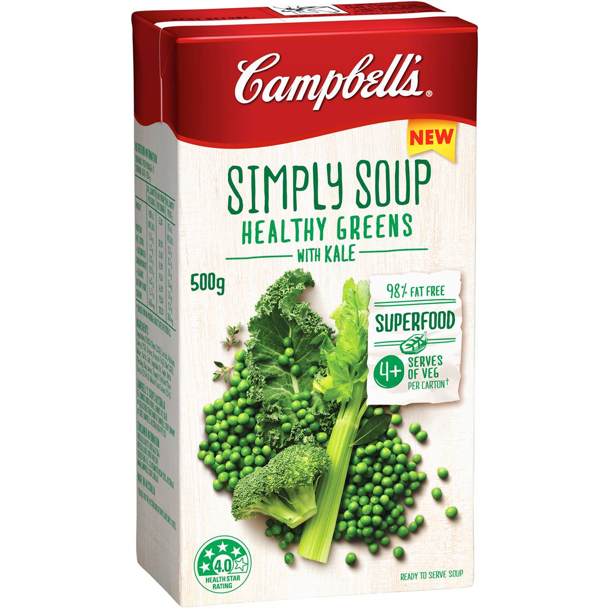 Campbell's Simply Soup Healthy Greens With Kale 500g Woolworths