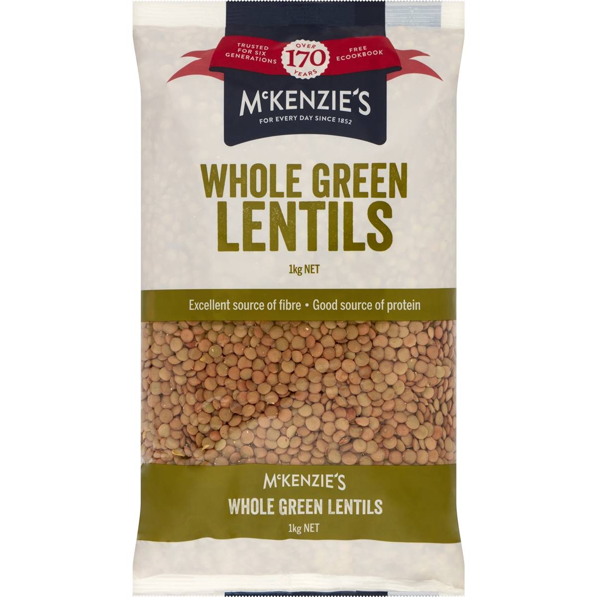 Mckenzie's Green Lentil Whole 1kg | Woolworths