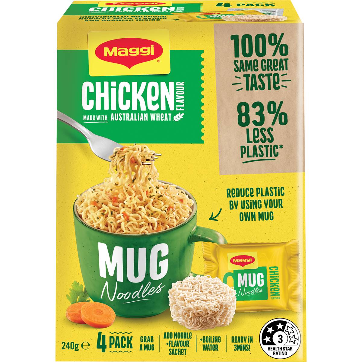 Maggi Mug Noodles Chicken Flavour 4 Pack | Woolworths