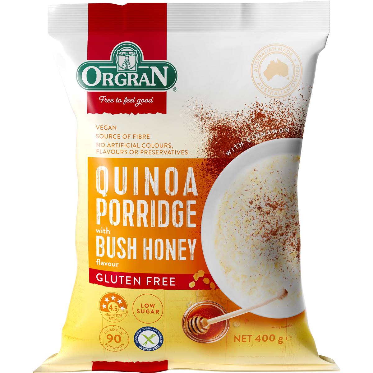 Orgran Quinoa Porridge With Bush Honey Flavour 400g Woolworths