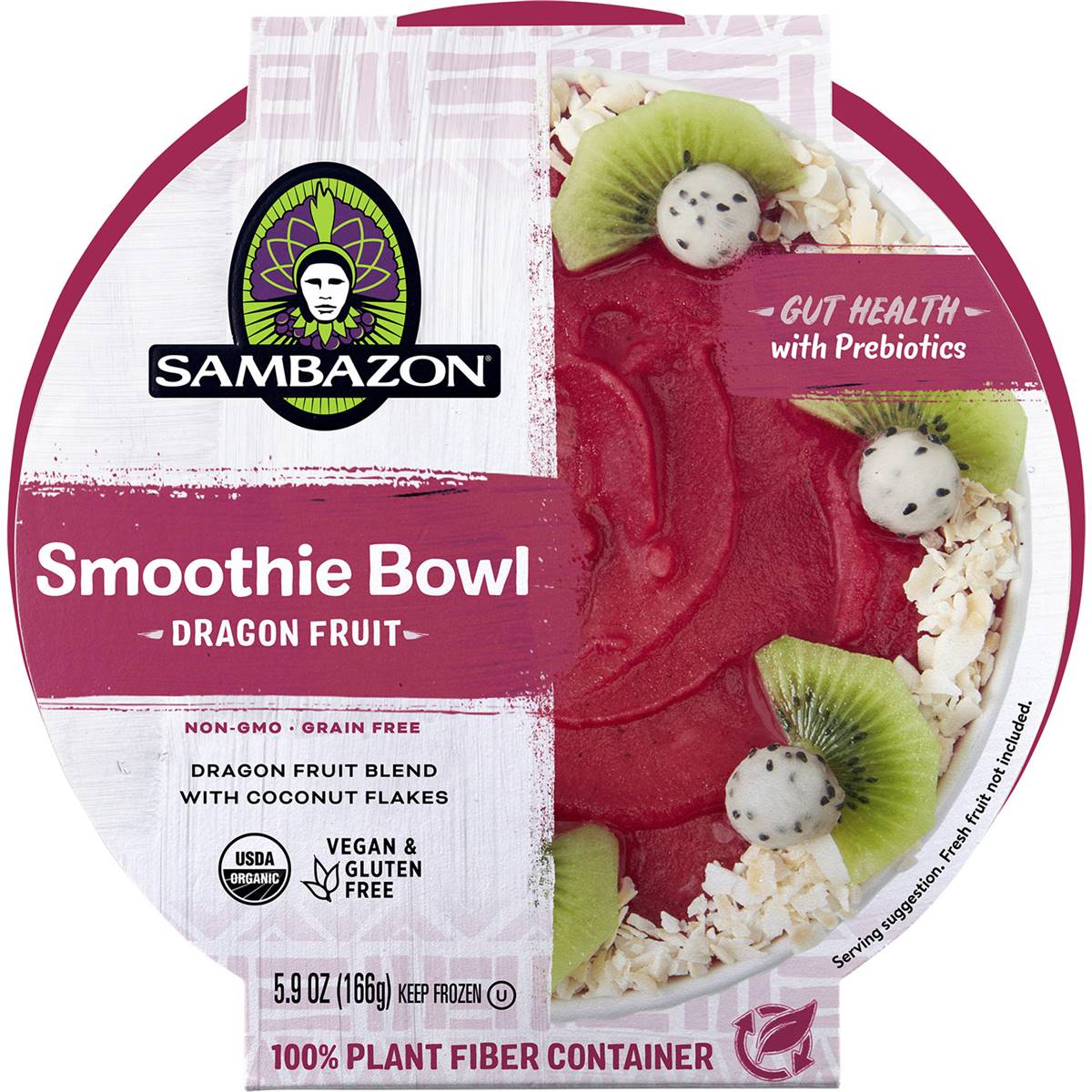 Sambazon Smoothie Bowl Dragon Fruit & Coconut Flakes 166g Woolworths