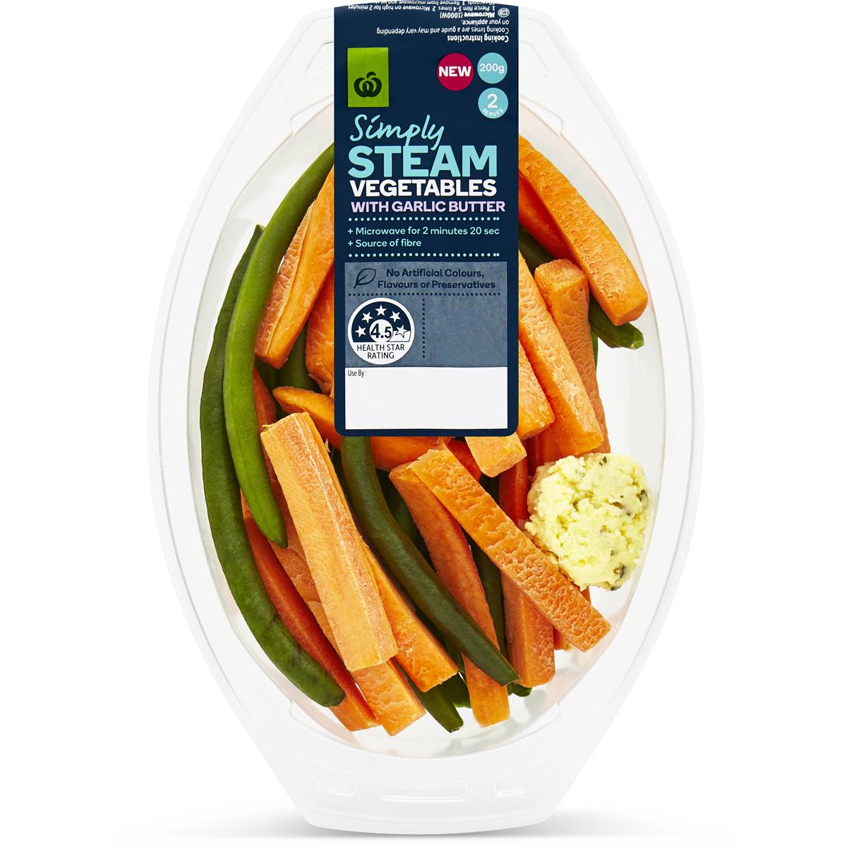 Woolworths Simply Steam Vegetables With Garlic Butter 200g Woolworths