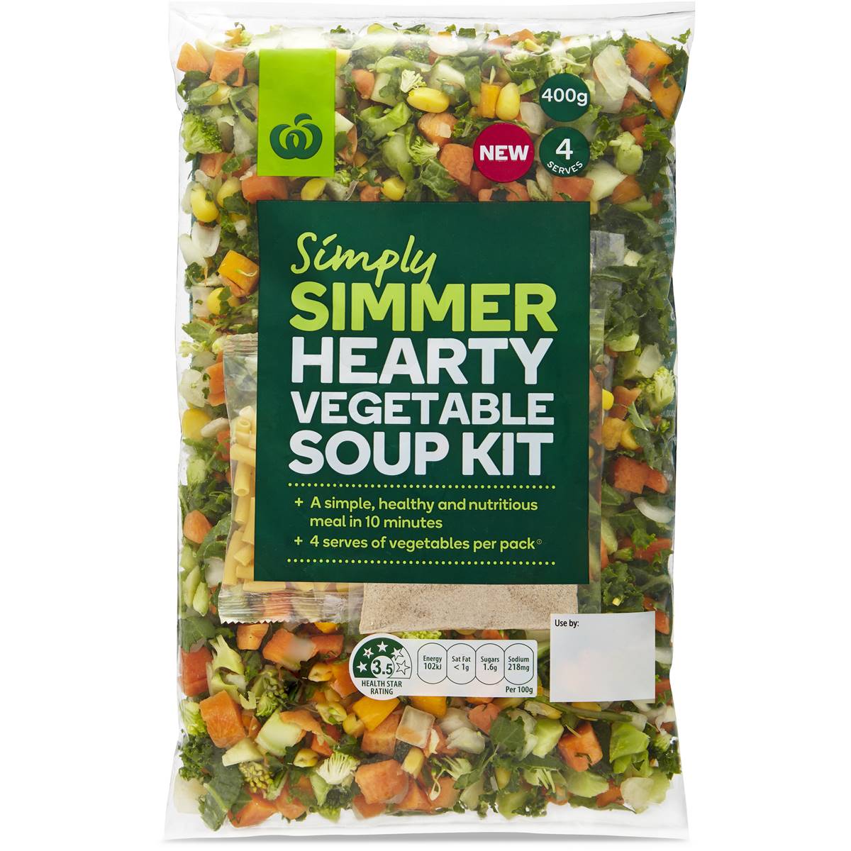 Woolworths Cook Simmer Soup Kit Hearty Vegetable 400g Woolworths