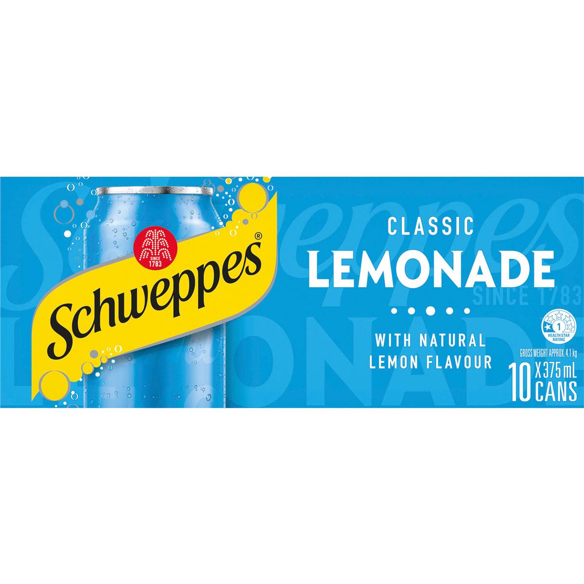 Schweppes Lemonade Soft Drink Cans Multipack 375ml X 10 Pack Woolworths