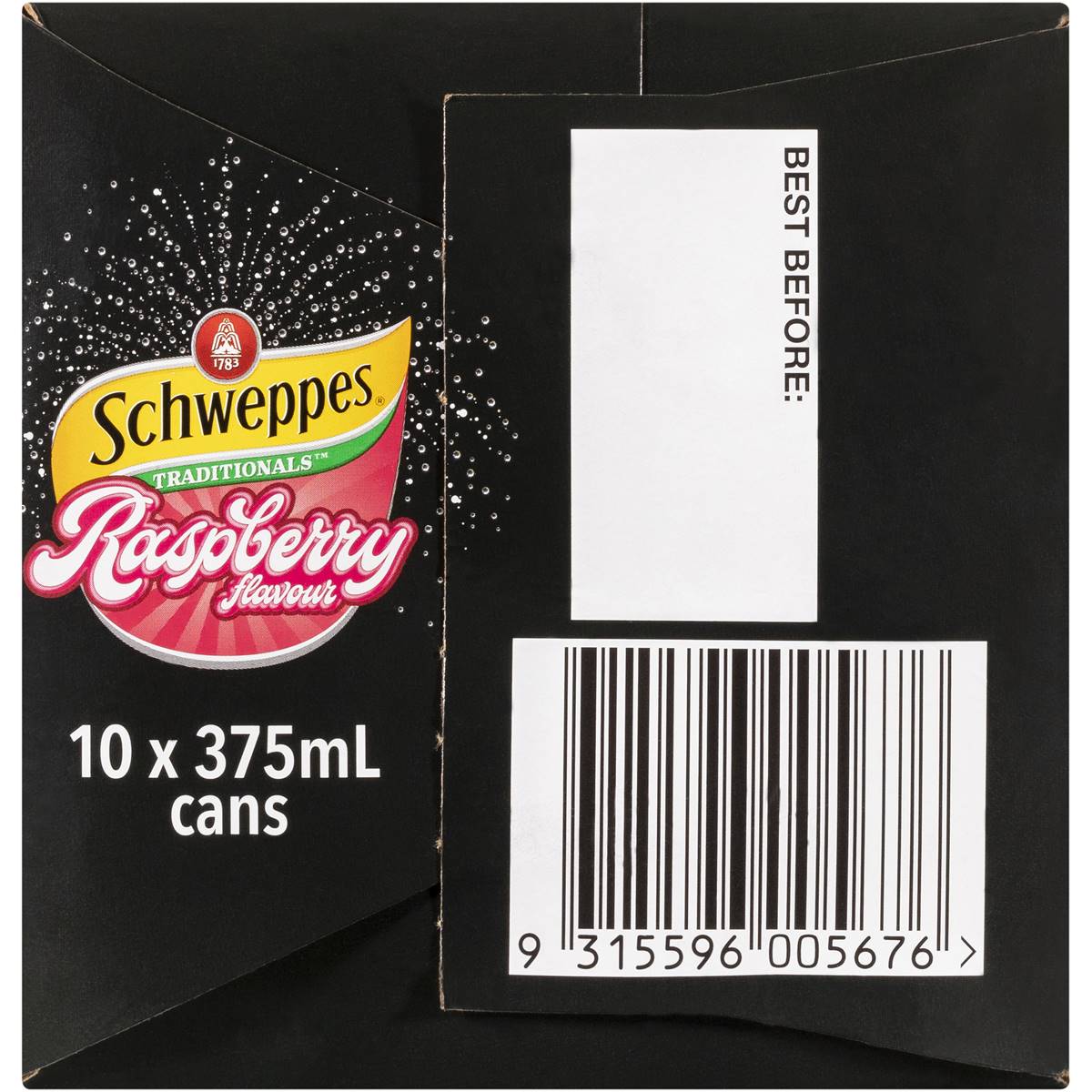 Schweppes Traditional Raspberry Soft Drink Cans Multipack 375ml X 10 ...