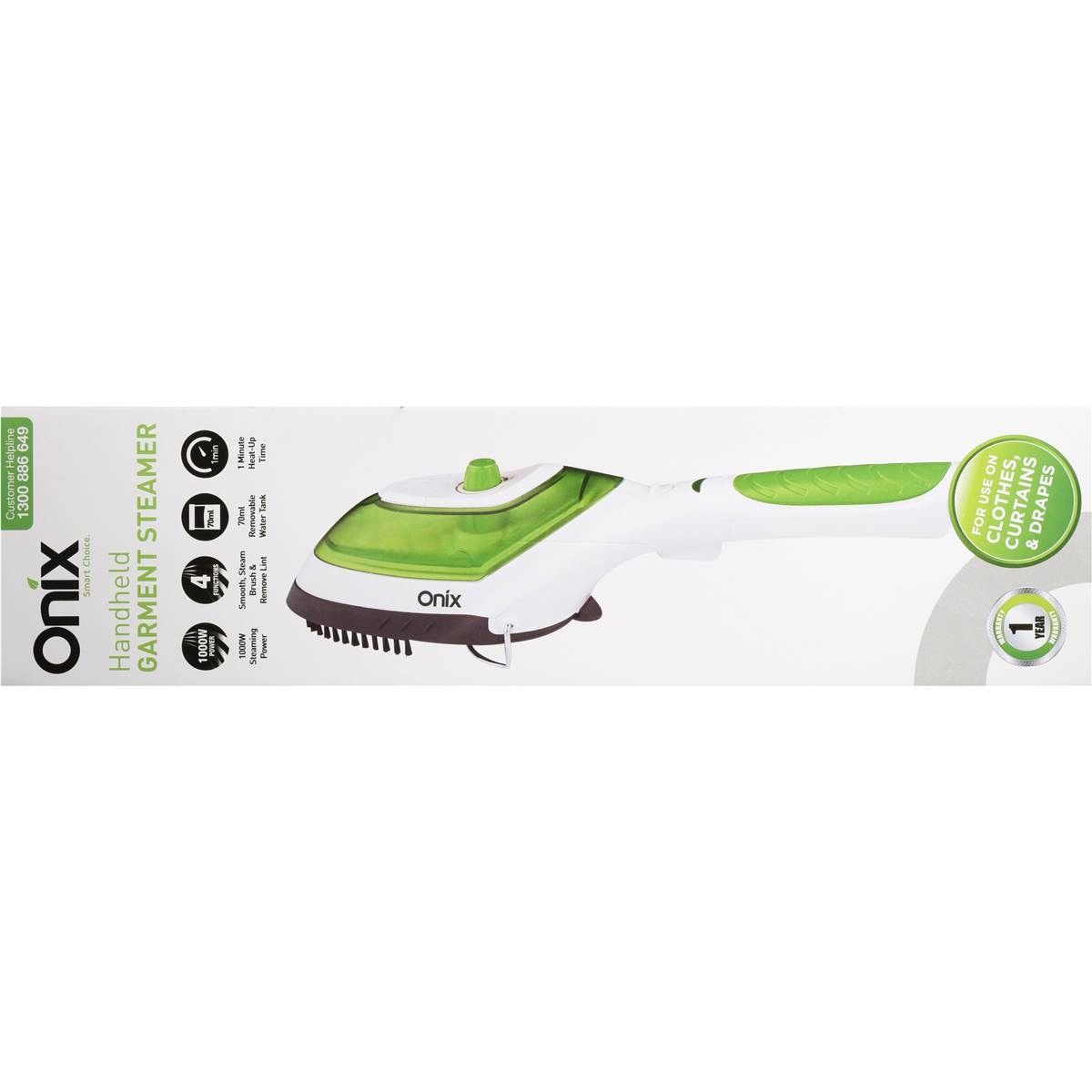 Onix Garment Steamer Handheld Each Woolworths