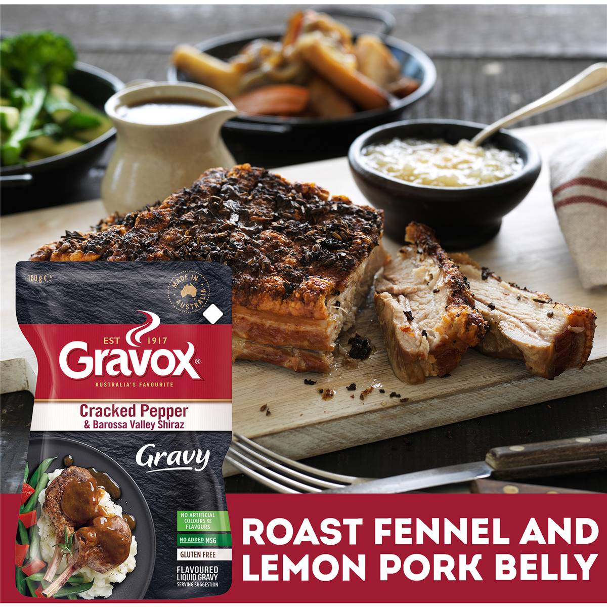 Gravox Cracked Pepper & Barossavalley Shiraz Gravy Premium Pouch 160g Woolworths