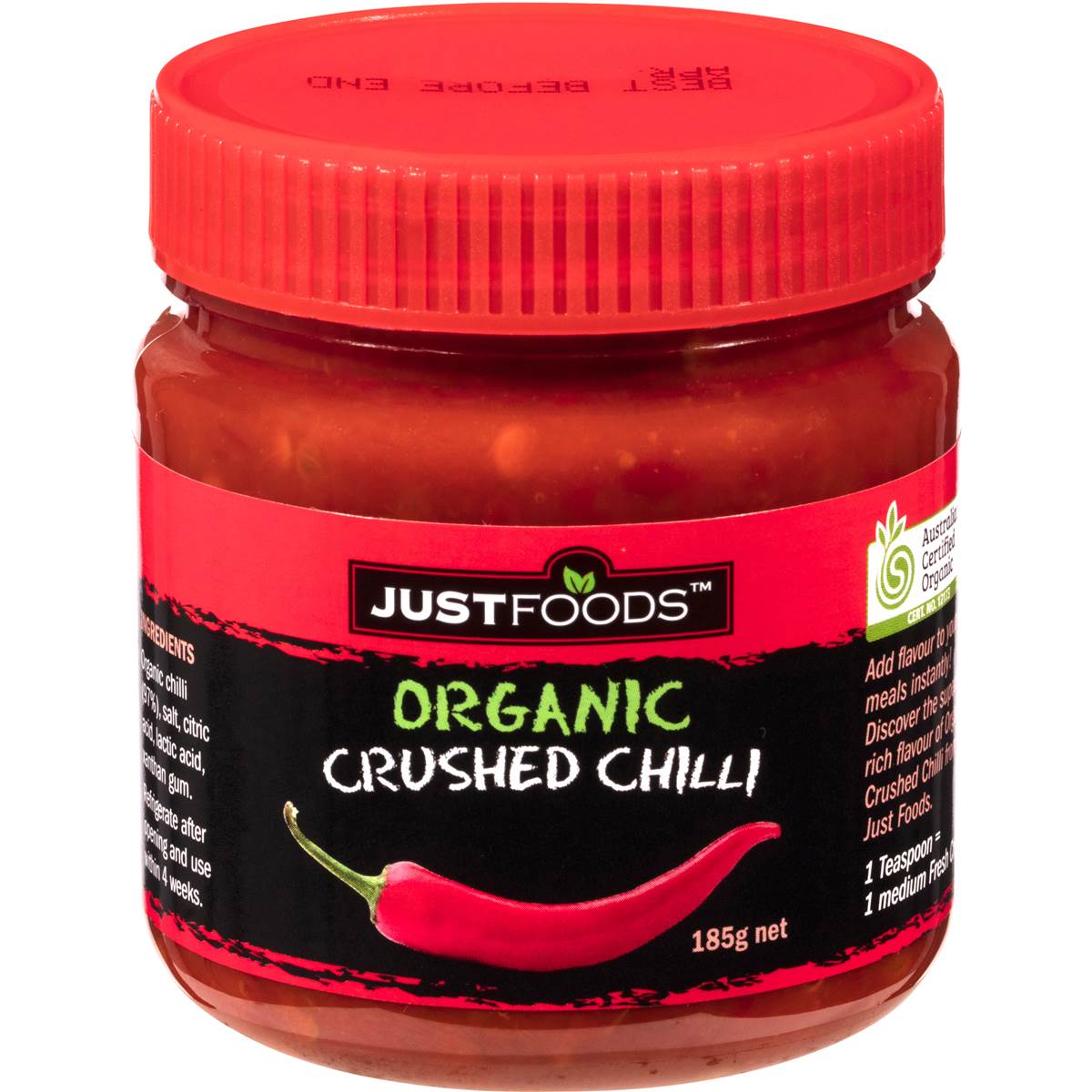 Just Foods Organic Crushed Chilli 
