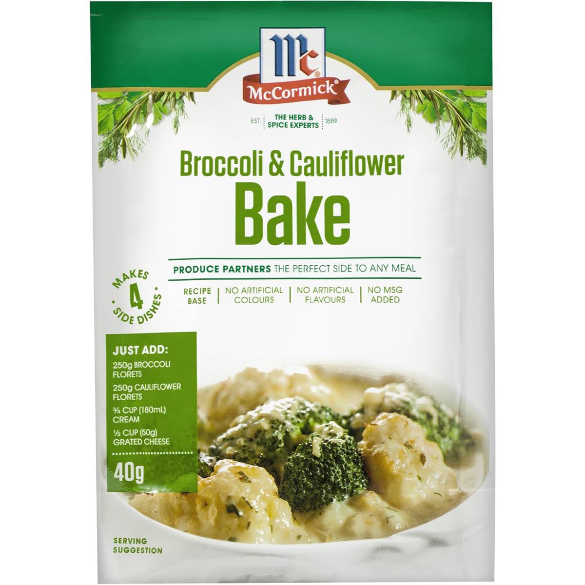 Mccormicks Recipe Base Broccoli & Cauliflower Bake 40g Woolworths