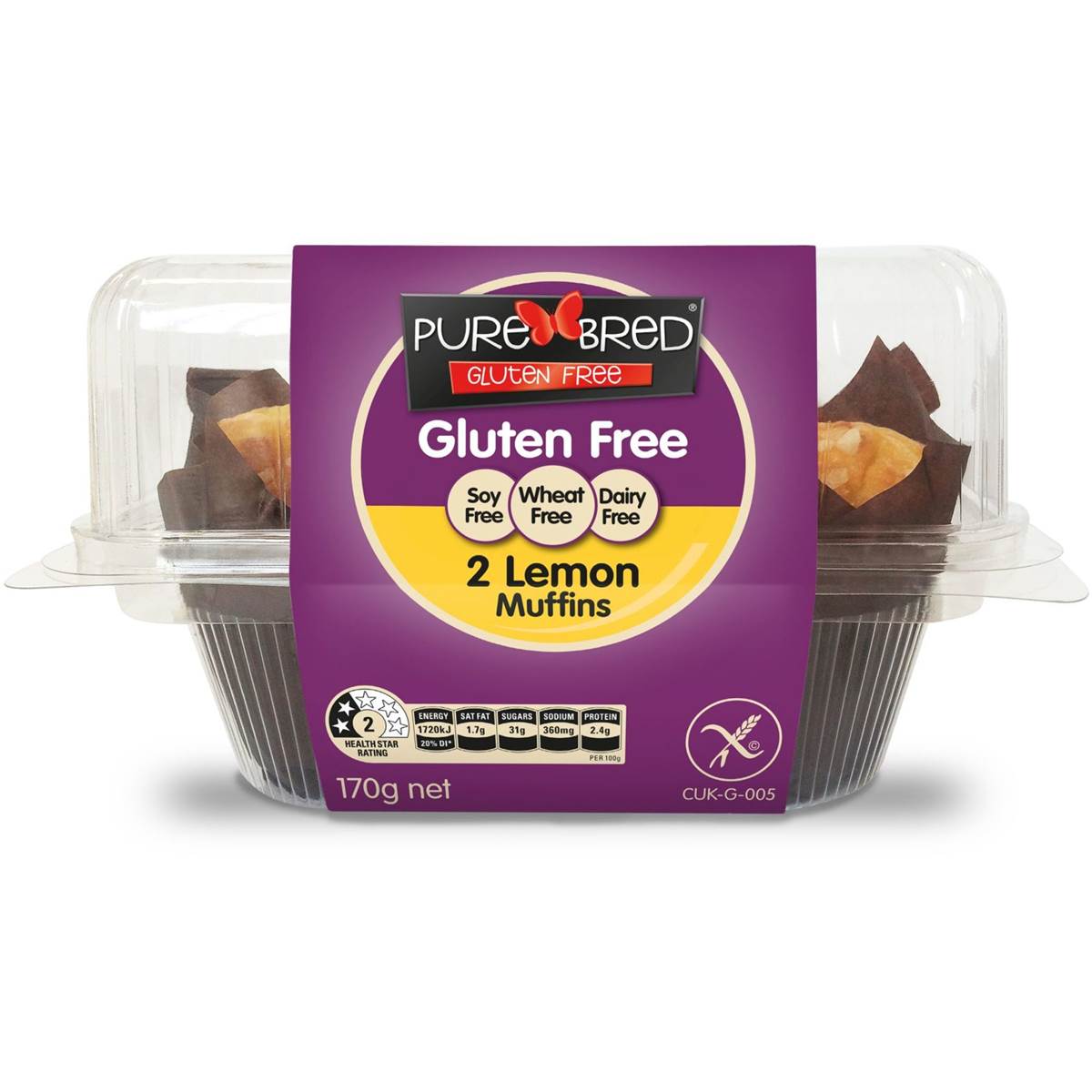 Purebred Lemon Muffins Gluten Free