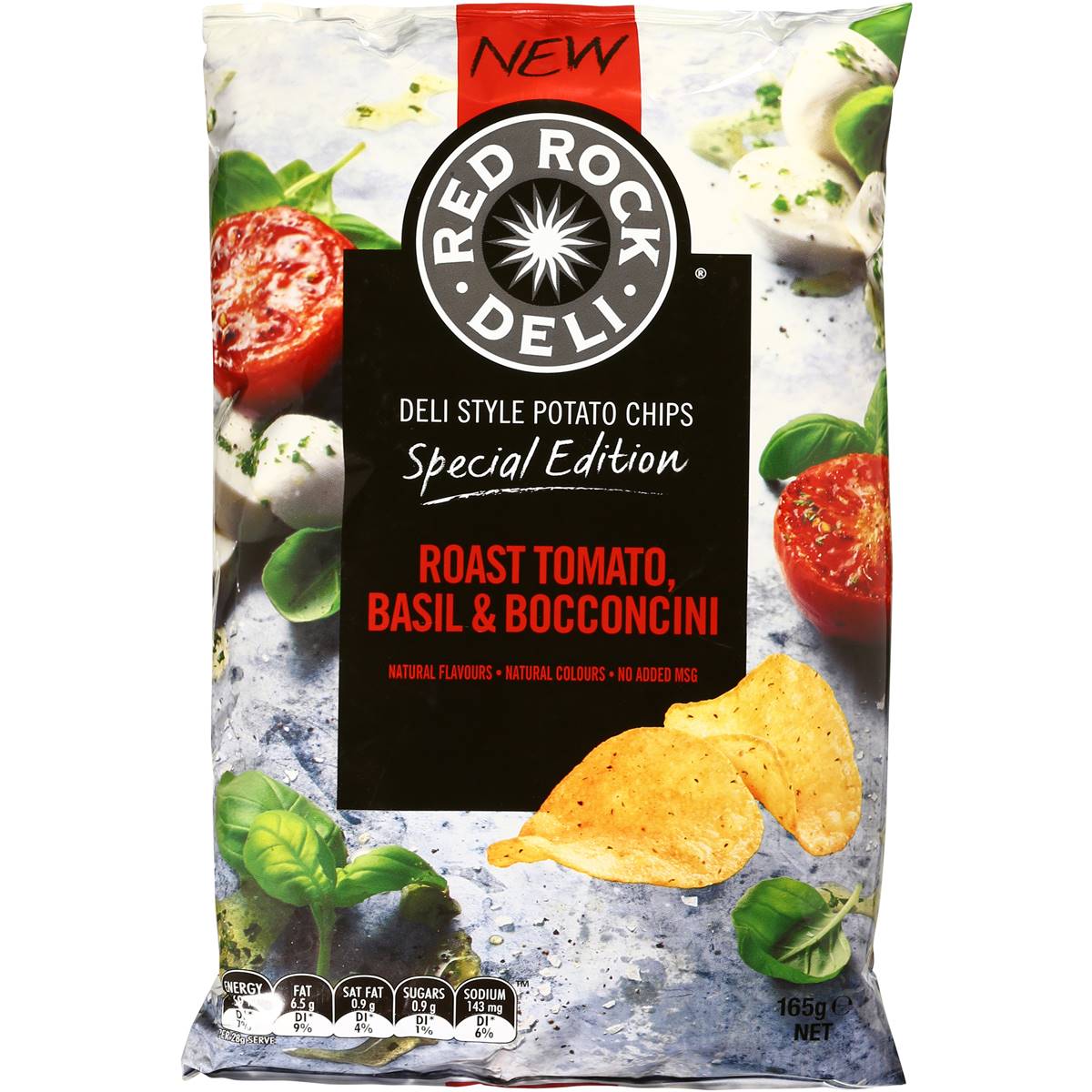 Red Rock Deli Chips Roasted Tomato & Basil 165g Woolworths