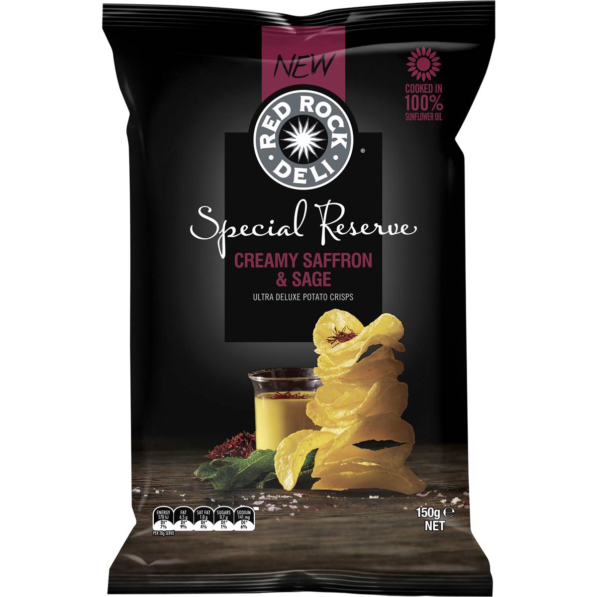 Red Rock Deli Chips Saffron & Sage 150g Woolworths