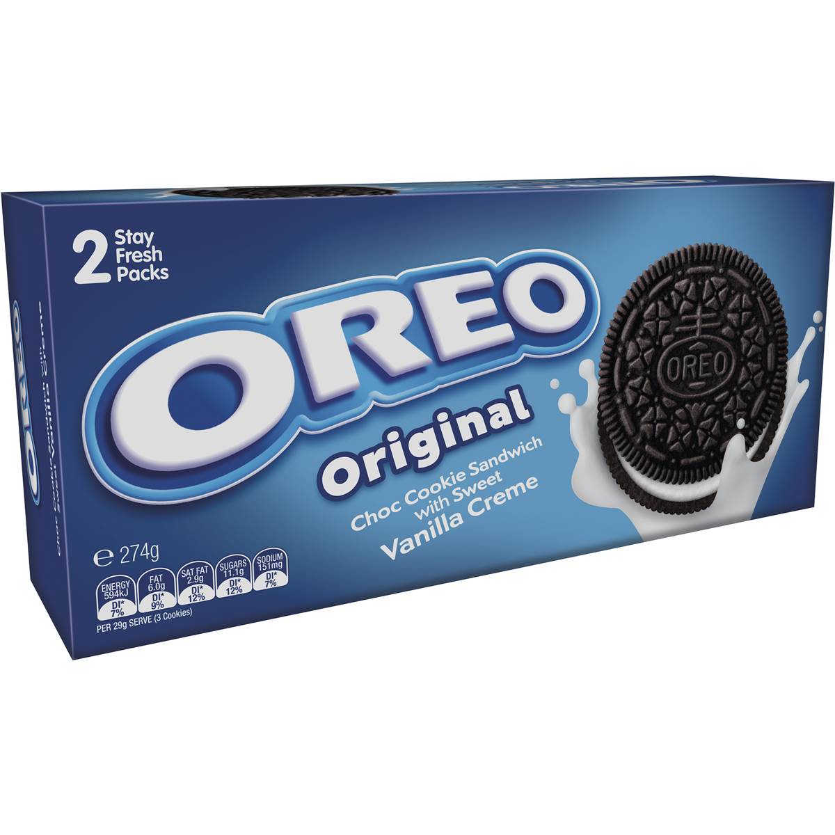 Oreo Cookie Original 274g | Woolworths