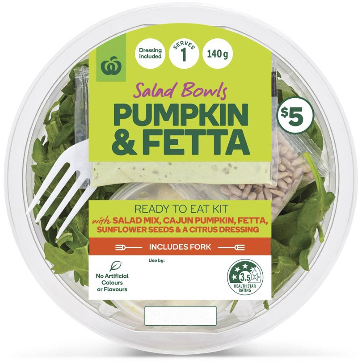 Woolworths Pumpkin And Feta Salad Bowl 140g Woolworths