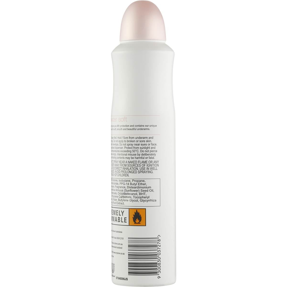 Dove Powder Soft Deodorant 250ml Woolworths