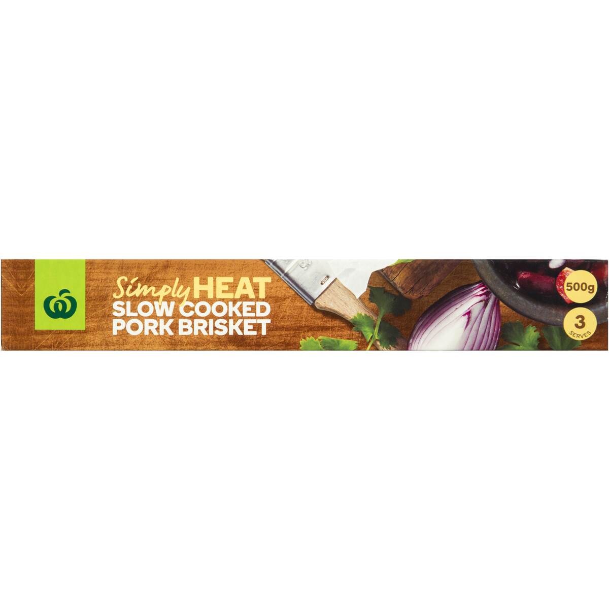 Woolworths Simply Heat Slow Cook Pork Brisket With Rum Bbq Sauce 500g