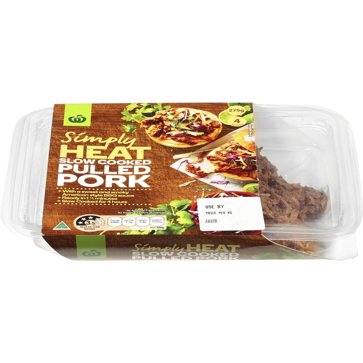 Woolworths Simply Heat Slow Cooked Pulled Pork With American Bbq Sauce