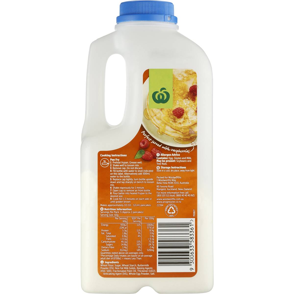 Woolworths Pancake Shaker Buttermilk 300g Woolworths