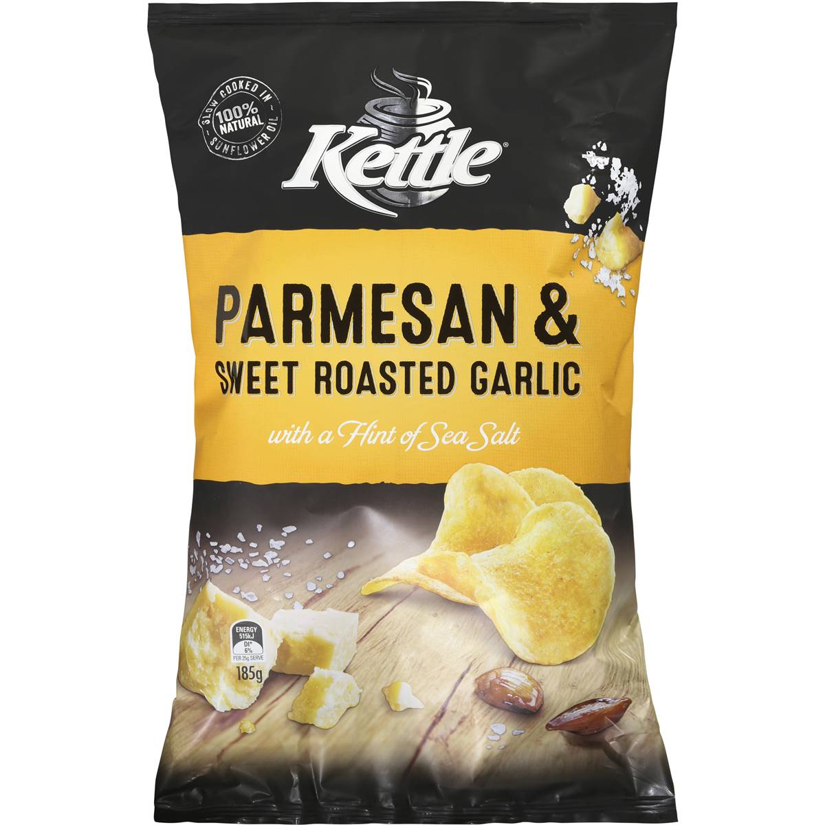Kettle Chips Parmesan & Garlic 185g Woolworths